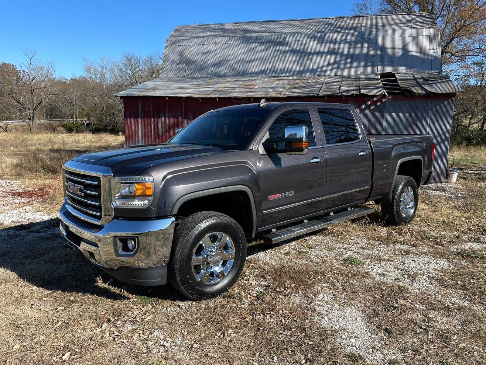 Customer truck out in an Arkansas field